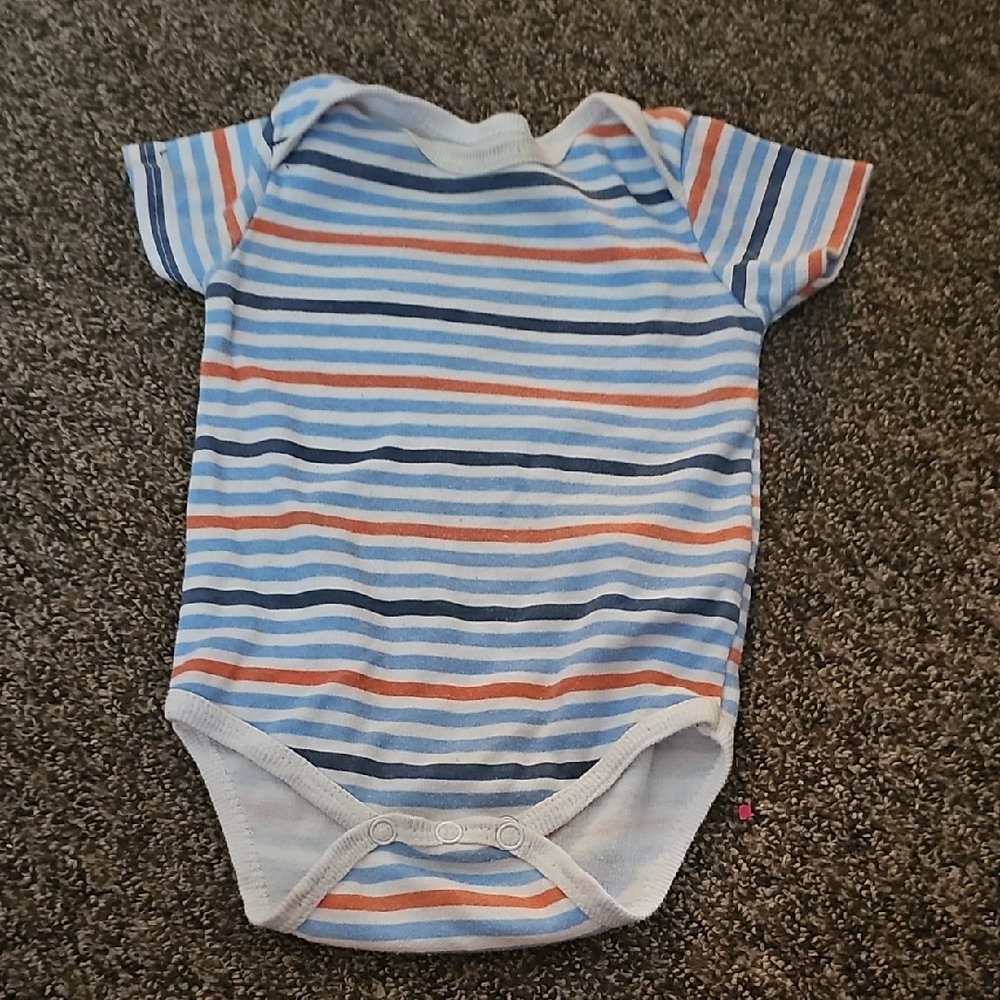 Striped Blue and Orange Kids One Piece